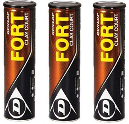 Dunlop - Fort Clay Court - Tennisbälle - 20 Bälle (5 Dosen mit je 4 Bällen / 5 tin x 4 Balls) - gelb - optimaler Trainingsball - Top-Preis/Leistung!