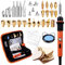 Kit Pirograbador De Madera，Kit Pirograbadores EléCtrico De 100w Con Temperatura Regulable Entre 200°C Y 500°C.Para Madera, Cuero Y Grabados