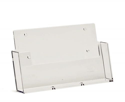 taymar Prospekthalter im DIN A5 Querformat für die Wandmontage, Wandprospekthalter, 1 Stück