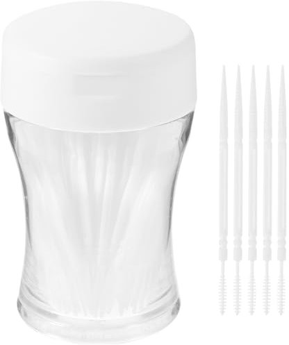 SUPVOX Tepe Interdentalbürsten 200 stücke interdentalbürste zahnstocher doppelkopf kunststoff sichere zahnreinigung werkzeug für erwachsene frauen männer (weiß) Zahnzwischenraumbürsten
