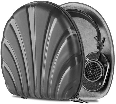 Geekria PRO custodia robusta per cuffie compatibile con Master & Dynamic MW75, MW65, MW60, MW50+, guscio rigido, resistente, protezione multistrato, borsa da viaggio (Conchiglia, Nero)