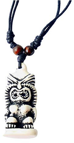 Coco Papaya Halskette Tiki weiß – Maori-Stil