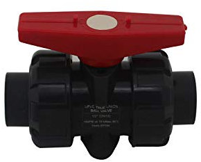 Vanne double union à coller diam 20 25 32 40 50 63 75 90 110mm vanne boisseau pvc robinet boisseau sphérique robinet a bille sphere pour piscine (Diamètre Interne 40mm)