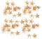 Cikonielf 200Pcs Metall Nieten Selbstklebende Nieten Star Claw Handpress Spikes DIY Basteln für DIY Scrapbooking Dekoration Zubehör(Gold)