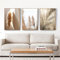 RAILONCH 3er Set Premium Poster Set, Beige, Pampasgras, Modern Bilder Deko Wanddeko, Vintage Bilder Deko für Wohnzimmer Schlafzimmer-Ohne Rahmen (30 * 40CM)