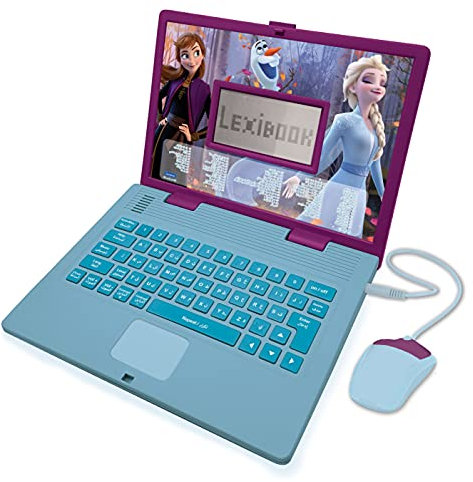 Lexibook JC598FZi13 Lern- und zweisprachiger Laptop Arabisch/Englisch Spielzeug für Kind Kid 124 Aktivitäten, Lernen Spielen und Musik mit Frozen-Purple/Blue