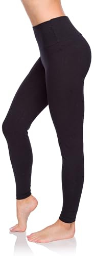 SOFTSAIL Leggings Damen Aus 95% Baumwolle High Waist Baumwoll Leggings Lang Für Frauen Freizeit Relax Bequeme Freizeit Hose Damen Hosen Sommer