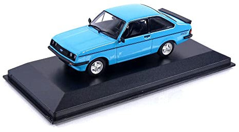 MAXICHAMPS 940084300 1:43 Ford Escort RS2000-1976-Blau Sammlerauto Miniatur Auto, blau