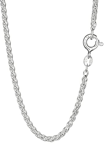 NKlaus Collier Zopfkette (38cm - 80cm) 925 Sterling Silber Breite: 1,9mm Damen Halskette