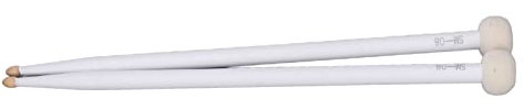 Schlagzeug Schlägel Set, Schlagzeug Schlägel Zubehör, 2 Stück, gleichmäßiger Percussion Ahorngriff, tragbar, langlebig für Leistung(Weiß)