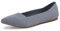 Frank Mully Frauen Spitze Zehe Ballett Flach Strickkleid Schuhe Low Wedge Komfort Slip On Flats Klassische Weiche für Frau