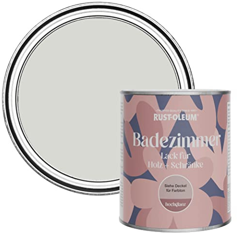 Rust-Oleum Grey Moisture Resistant Bathroom Wood and Cabinet Paint in Gloss Finish - Winter Grey 750ml