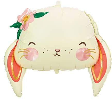 Folienballon Hase Dekoballon Osterhase Geburtstag Kindergeburtstag Geschenke Kinder Erwachsene Deko Ostern Osterfeier, Helium geeignet, 50x45cm