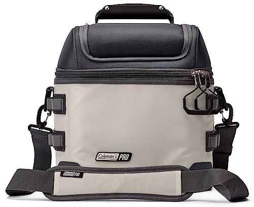 Coleman Pro Isolierte Lunchbox für 16/24 Dosen, tragbar, weich, Kühler, robustes Outdoor-Design für Baustellen, durchstichfest, mit trockenem Aufbewahrungsfach, Schultergurt und übergroßen