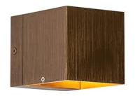 Qazqa - Moderne Wandleuchte aus dunkler Bronze – Transfer I Wohnzimmer I Schlafzimmer - Aluminium Quadratisch - LED geeignet G9
