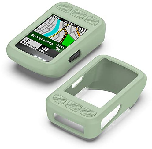 Silicone Case Compatible for Wahoo Elemnt Bolt V2 GPS Cycling/Bike Computer Bundle Protective Cover Skin Protector Bumper Accessories(Green)