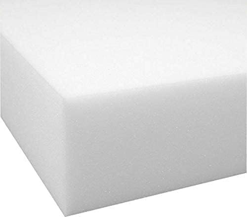 4everPrime High Density White Extra Firm Upholstery Foam Cut to Size for Cushions, Sofa, Beds, Seating, Indoor/Outdoor Padding (10 x 10 x 1 inch)