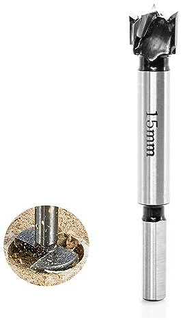 Forstnerbohrer Ø15 mm, HW, Schaft 10 mm, Länge 90 mm, Holzbohrer | Bohraufsätze Zubehör Bohrmaschine für Holz Kunststoff