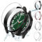 JETech 4+4 Stück Hülle und Schutzfolie für Samsung Galaxy Watch 6 Classic 47mm, Gehärtetes Glas Displayschutz Schützende Harte PC Stoßstange Schutzhülle (Schwarz/Klar/Silber/Roségold)
