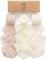 Vitalizart Schleifenband Nude & Weiß 3,8 cm x 19,2 m Geschenkband Breit Hochzeit Chiffonband Stoffband, Bänder-Set für Hochzeitseinladungen, Brautsträuße, Geschenke, Verpackungen, DIY-Kunsthandwerk