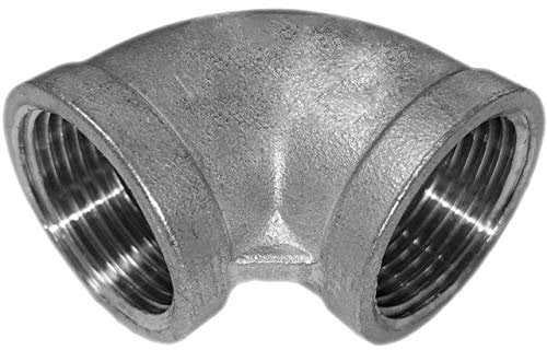 Gewinde Fitting Edelstahl V4A | Winkel 90 Grad IG x IG | 2 Zoll