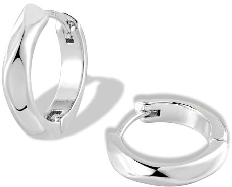 ALEXCRAFT Pendientes Aro Pequeño Mujer Plata 925 Pendientes Aro Pequeño Plata Aro Plata 925