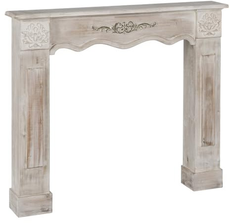 Frontal de Chimenea Madera de Abeto Madera MDF 116 x 20 x 102 cm