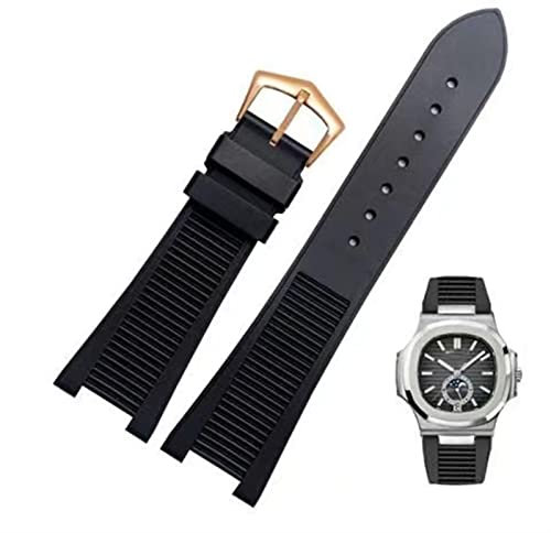 NEWNAN Für Patek Philippe 5711 5712G Nautilus Armband Silikon schwarz blau braun Armbanduhr Band 25 * 13mm Sport Gummi Uhrenarmbänder