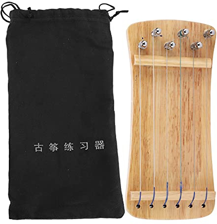 Guzheng Fingertrainer, Hölzernes 6-saitiges Mini-Musikinstrument | 21 X 9,5 cm, Fingerübungs-Übungswerkzeug, Chinesischer Gu-Zheng-Handspieler für Anfänger