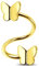 Jewseen Twisted Spiral Ohrringe Schmetterling Knorpel Ohrringe Edelstahl Spirale Hantel Daith Piercing Schmuck Twisted Lip Labret, Edelstahl