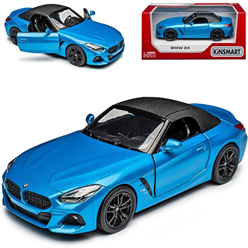Generisch B*M*W Z4 G29 Cabrio mit Soft Top Blau Ab 2018 ca 1/43 1/36 Modell Auto