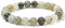 Landorilo Handmade Echte Naturstein Perlen Heilsteine Armband Damen Herren, 8MM Runde Edelsteine Yoga Armbänder, Glücksarmband, Kreative Schmuck Geschenke(Grünes Gespenst)