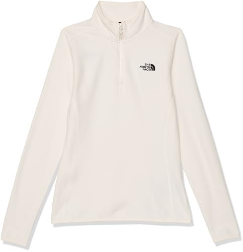 The North Face 100 Glacier 1/4 Zip - EU Pullover da Donna White Dune/Npf XS