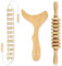 TaoTazon Maderotherapie Set, Faszienrolle Holz Set, Premium Faszienstab mit Griff, Massageroller für Körperformung, Anti Cellulite, Massageholz für Rücken, Nacken, Beine, Rücken