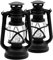 2 StüCk Miniatur Retro ÖLlaterne Led Puppenhaus Lampen, DIY Dekoration, Nostalgische Beleuchtung FüR Puppenhaus Szenen, Schwarz, 6.5x4cm