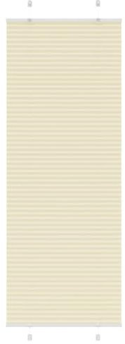 vidaXL Plissee Creme 70x200 cm Stoffbreite 69,4 cm Polyester, Faltrollo, Klemmfix, Plisseerollo, Jalousie, Rollo, Plisseerollo für Fenster