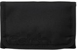 Satch Geldbeutel Nordic Black - Schwarz | Für Jungen und Mädchen mit Sichtfenster, Münzfach und Geldscheinfach für eine übersichtliche Aufbewahrung