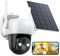 VXK 2K Telecamera WI-FI Esterno WIFI senza Fili 2.4Ghz, 360° PTZ Videocamera Sorveglianza Esterno con Pannello Solare Visione Notturna a Colori, Allarme PIR, Audio Bidirezionale IP66