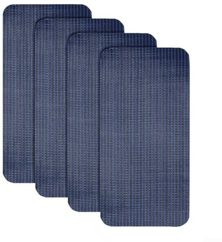 Pool Reparaturflicken, 4 Stück Pool Sicherheitsabdeckungs-Patches Kit, 10,2 x 20,3 cm Mesh Patch Reparaturset für Pool Wartung (Blau)