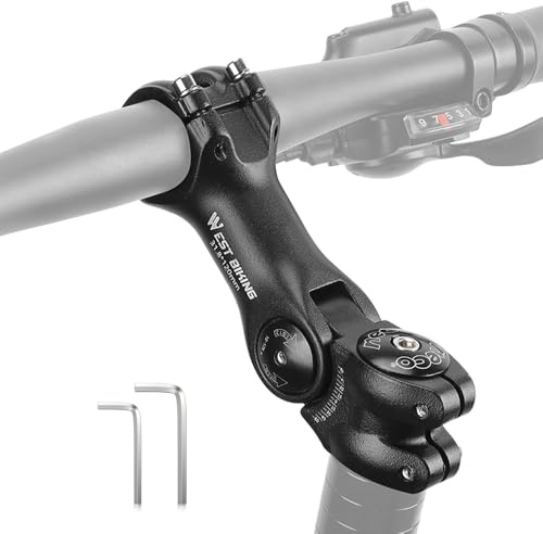 ZIMAOER Fahrradlenker Vorbau 31.8mm × 120mm, Verstellbarer Lenkererhöhung Fahrrad aus Aluminium, ±60° Neigbar mit Doppelter Schraubsicherung, Für MTB & Rennrad Gabelschaft 28.6mm