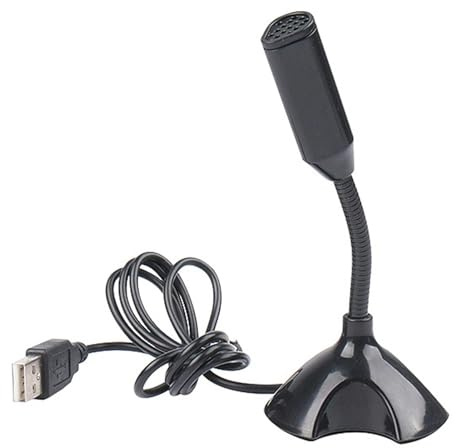 Microfono - microfono condensatore | Amplificatore USB | Plug & Play | Desktop condensatore | Amplificatore con output USB per la registrazione musicale | Forniture audio di riduzione del rumore c