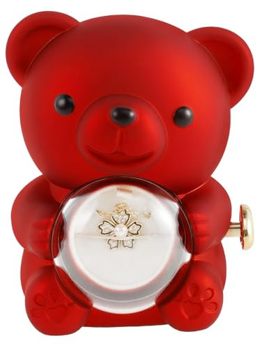 Rosa eterna con collana a forma di orso, regalo di compleanno per donne, rosa, mogli, amiche, mamme e nonne (fiori)