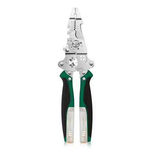 Wire Stripper Twister with Electricity Measurement Function, 13 in 1 Wire Stripping Pliers for Cutting and Pulling Wires, Cable Scissors with Voltage Test Pen for Scraping and Pressing