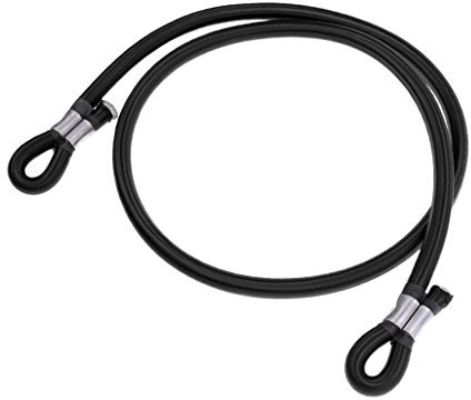 Corda elastica resistente, 12 mm x 120 cm, per bambini e bambini, colore nero