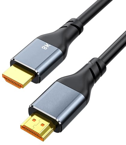 THINCAN Câble HDTV 2.1 8K @ 60Hz 4K @ 120Hz Mâle Affichage Vidéo pour Ordinateur Portable Projecteurs Ordinateurs Consoles de Jeux Projecteurs