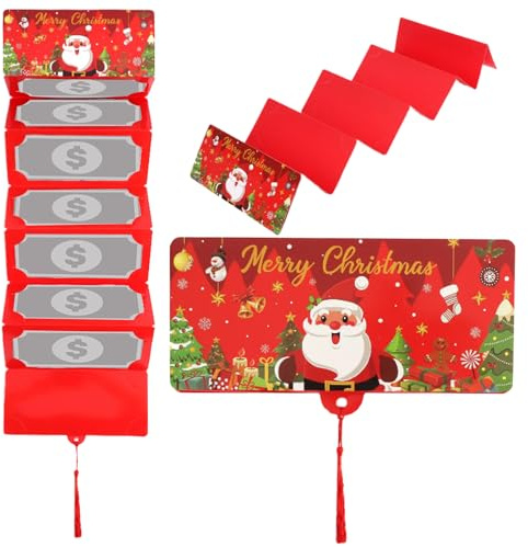 Ancsttu Geldgeschenk Weihnachten, Weihnachten Geldgeschenk Geschenkumschlag Mit Quaste Faltbar Weihnachtsgeldhalter Für Teenager Jungens Mädchen Freunde Familien