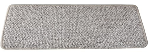 BeiJingYZ 10 Stück Treppenstufen Antirutsch, Treppen Teppichstufen mit Abgerundeter Kante, Stufenmatten Innen für Holzstufen im Innenbereich, Weiche, Flauschige Teppiche(Silver,24x80 cm/10x31 in)
