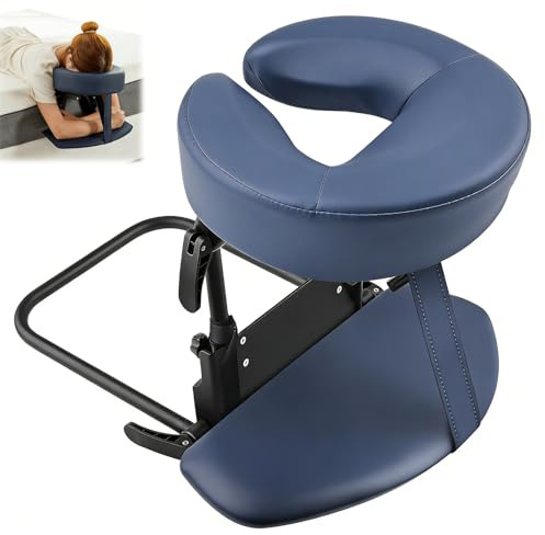 Massage Kopfstütze für Bett, 180° verstellbar mit Gesichtskissenhalterung | Gesicht-nach-unten Massage Set mit Rahmen, passend für Matratzen 14–45 cm, ideal für Bauchlage und entspannte Massage