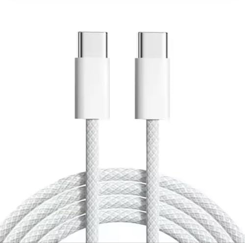 WILLKÉ Câble USB-C vers USB-C 60W / 2 mètres – Charge rapide Power Delivery – Câble renforcé ultra résistant – Compatible pour iPhone et Android (2M)