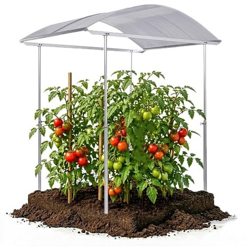 Beckmann Tomatendach PSR5 – Stabile Tomatenüberdachung & Überdachung für Hochbeet 500x150 cm – Winterfestes Alu Schutzdach, hagelfeste 6mm Platten gegen Braunfäule – Höhenverstellbar